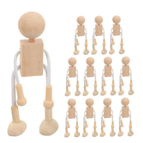 Gatuida Teiliges Unbemalte Holzfiguren zum Bemalen DIY Bastelpuppen aus Holz für Kreative Dekoration Sichere Holzspielzeugmodelle für Zuhause Schule und Büro Gatuida Teiliges Unbemalte Holzfiguren zum Bemalen DIY Bastelpuppen aus Holz für Kreative Dekoration Sichere Holzspielzeugmodelle für Zuhause Schule und Büro von Gatuida