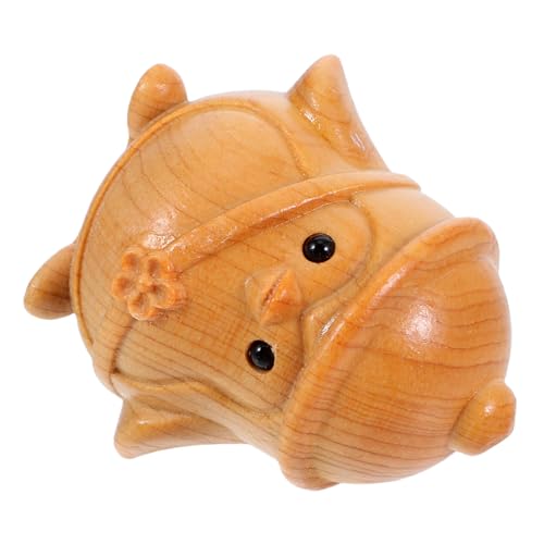 Gatuida Thuja Pinguin Statue Heimdekoration Weihnachtsregal Statue Ornament Figur Pinguin Skulptur Pinguin Ornament Weihnachtstischdekoration Holzfiguren Pinguin Figur von Gatuida
