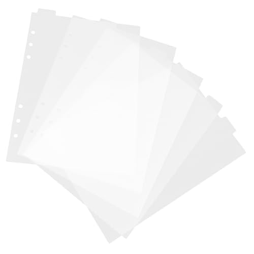 Gatuida Transparente PVC Notizbuch Trennblätter mit Löchern Abnehmbare Registerkarten Wasserfeste Organizer Trennwände für Planer Tagebuch und Administrative Geschenke Gatuida Transparente PVC Notizbuch Trennblätter mit Löchern Abnehmbare Registerkarten Wasserfeste Organizer Trennwände für Planer Tagebuch und Administrative Geschenke von Gatuida