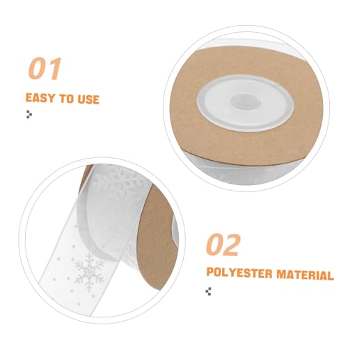 Gatuida Transparentes Schneeflockenband Breit Elegantes DIY Geschenkband für Haaraccessoires Geschenkverpackung Weihnachtsdeko Stilvolle Bastelmaterialien für Festtagsdekoration Gatuida Transparentes Schneeflockenband Breit Elegantes DIY Geschenkband für Haaraccessoires Geschenkverpackung Weihnachtsdeko Stilvolle Bastelmaterialien für Festtagsdekoration von Gatuida