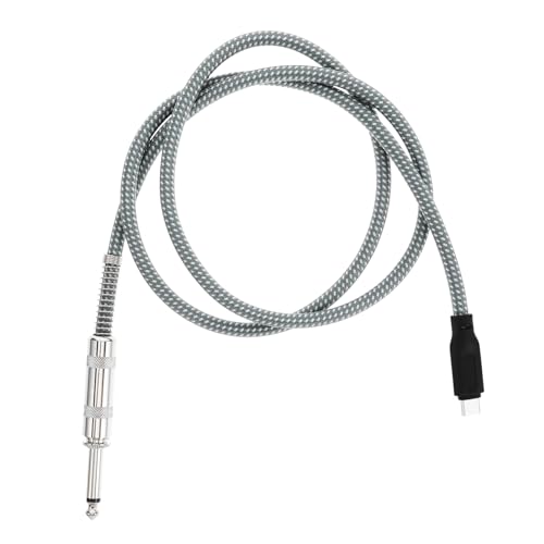 Gatuida USB c Instrumentenkabel aus Kupfer Robustes Leichtes Audio line kabel Gitarren Smartphones PC aufnahmen Kompatibel Einfacher Plug and play Anschluss von Gatuida
