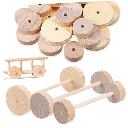 Gatuida Unlackiertes Holzräder Set Teilig mit Holzstäben Diy Bastelzubehör für Handgefertigte Wagen Langlebig Glatt Leicht zu Bemalen für Familien und Partydekoration Gatuida Unlackiertes Holzräder Set Teilig mit Holzstäben Diy Bastelzubehör für Handgefertigte Wagen Langlebig Glatt Leicht zu Bemalen für Familien und Partydekoration von Gatuida