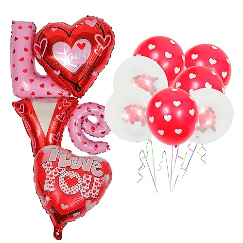 Gatuida Valentinstag Ballon Set Hübsches Dekorationskit Mit Aluminiumfolie Herzballons Für Hochzeiten Und Partys Rote Love You Ballons Für Romantische Feierlichkeiten Gatuida Valentinstag Ballon Set Hübsches Dekorationskit Mit Aluminiumfolie Herzballons Für Hochzeiten Und Partys Rote Love You Ballons Für Romantische Feierlichkeiten von Gatuida