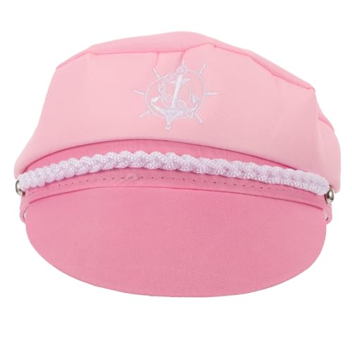 Gatuida Verstellbare Kapitänsmütze in Rosa Leichte Segler Sonnenhut für Mädchen Modischer Matrosen Hut für Yacht Party Cosplay Komfortabler Maritimer Kopfschmuck von Gatuida