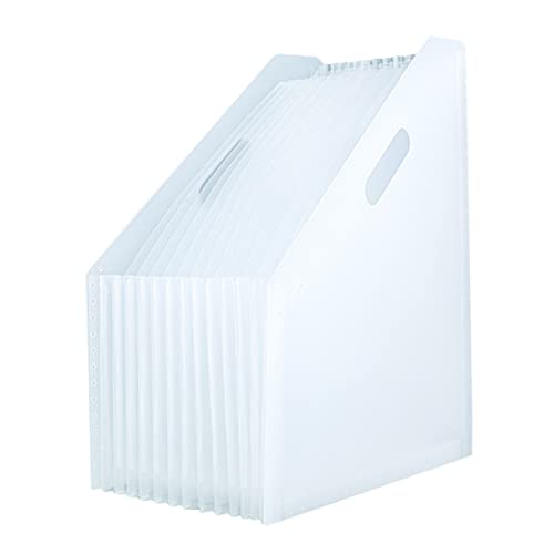 Gatuida Vertikaler Datei Organizer aus Dickem Erweiterbarer Schreibtisch Ordner für Dokumente Magazine und Kataloge Transparent für Büro und Zuhause von Gatuida