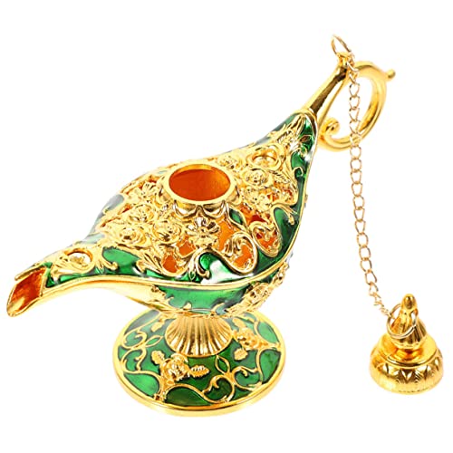Gatuida Vintage Arabische Wunschlampe aus Zinklegierung Geschnitztes Retro Ornament für Tischdekoration Mittlere in Gold Grün als Verlobungs und Paargeschenk Stilvolle Wand und Wohnkultur Gatuida Vintage Arabische Wunschlampe aus Zinklegierung Geschnitztes Retro Ornament für Tischdekoration Mittlere in Gold Grün als Verlobungs und Paargeschenk Stilvolle Wand und Wohnkultur von Gatuida