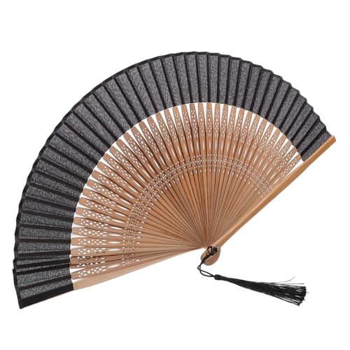 Gatuida Vintage Faltfächer Chinesischer Handfächer Klassisch Schwarz Hohlmuster Deko Tanz Hochzeit Elegant Praktisch Kompakt Gatuida Vintage Faltfächer Chinesischer Handfächer Klassisch Schwarz Hohlmuster Deko Tanz Hochzeit Elegant Praktisch Kompakt von Gatuida