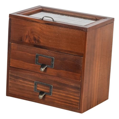 Gatuida Vintage Schmuck Aufbewahrungsbox aus Massivem Holz mit Mehrschichtigem Design Retro Desktop Organizer für Ringe Ohrringe Anhänger Stilvoller Schmuckkasten für Wohnzimmer und Gatuida Vintage Schmuck Aufbewahrungsbox aus Massivem Holz mit Mehrschichtigem Design Retro Desktop Organizer für Ringe Ohrringe Anhänger Stilvoller Schmuckkasten für Wohnzimmer und von Gatuida