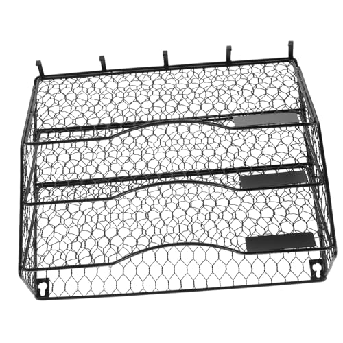 Gatuida Wand Magazinhalter aus Metall Hängender Wandkorb mit Mehrschichtigem Organizer Vielseitiger Wandhalter für Büro Zuhause Zeitschriften Bücher Post und Dokumente von Gatuida