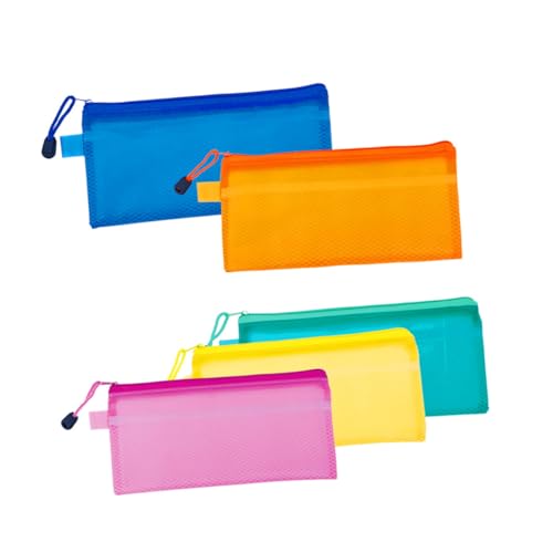 Gatuida Wasserdichte Netztasche mit Reißverschluss Teiliges Strapazierfähige Dokumentenmappe Transparente PVC Organizer Tasche für Büro Reise und Alltag und Vielseitig Zufällige Farbe von Gatuida