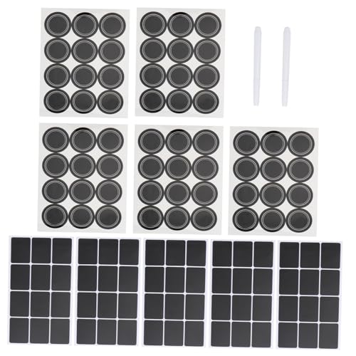Gatuida Wasserdichte Schwarze Aufkleber Große und Kleine Abwischbare PVC Etiketten für Vorratsdosen Flaschen Küche Selbstklebend Vielseitig Beschriftbar Inklusive Weißem Gatuida Wasserdichte Schwarze Aufkleber Große und Kleine Abwischbare PVC Etiketten für Vorratsdosen Flaschen Küche Selbstklebend Vielseitig Beschriftbar Inklusive Weißem von Gatuida