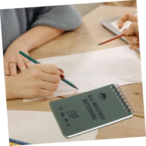 Gatuida Wasserdichtes Spiral notizbuch Kleines Outdoor Pocket Memo Pad Allwetterfest Vielseitiges Notizheft für Reisen Büro und Schule von Gatuida