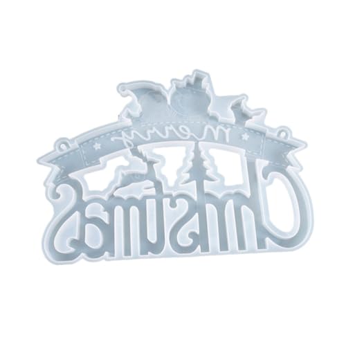 Gatuida Weihnachtliche Silikonform für DIY Anhänger Flexible Transparente Epoxidharz Gießform Kreative Weihnachtsanhänger für Bastelfreunde und Handgemachte Dekorationen von Gatuida
