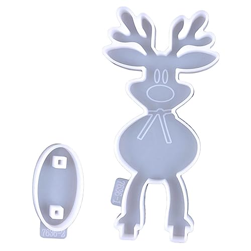 Gatuida Weihnachtliche Silikonform für DIY Elchornamente Epoxidharz Gießform für Weihnachtsdekoration Kreative Bastelprojekte und Kunsthandwerk Einfach zu Verwenden Langlebig und von Gatuida