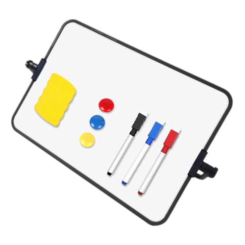 Gatuida Whiteboard Doppelseitig Abwischbar Schreibtafel für Büro Glatte Oberfläche Leicht zu Reinigen Vielseitig als Nachrichtentafel und Zeichenbrett Sicherer Kunststoff Schwarzer von Gatuida