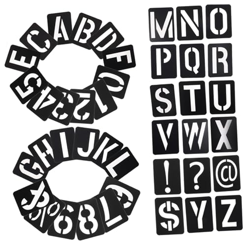 Gatuida Wiederverwendbare Buchstaben Zahlen Schablonen aus Robustem PP Material für Wandmalerei und DIY Holzmalerei Teiliges Schablonenset mit Klaren Konturen Leicht zu Reinigen und Gatuida Wiederverwendbare Buchstaben Zahlen Schablonen aus Robustem PP Material für Wandmalerei und DIY Holzmalerei Teiliges Schablonenset mit Klaren Konturen Leicht zu Reinigen und von Gatuida