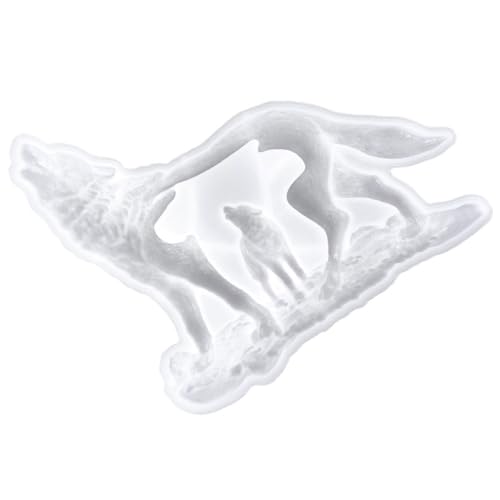 Gatuida Wolf Silikonform Gießform für Epoxidharz DIY Wolf Ornament Silikonform Wiederverwendbar nicht Klebend für Kunsthandwerk und Dekoration von Gatuida