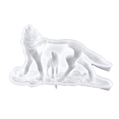 Gatuida Wolf Silikonform für Epoxidharz Wolf Gießform Flexible DIY Silikonform für Handgefertigte Dekorationen für Kreative Projekte und von Gatuida