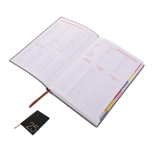 Gatuida Zeitplaner Buch Tage Tagesplaner Notizbuch für Büro und Studium Modernes Design Langlebig für Persönliche und Berufliche Organisation Tägliche Planung Schwarz von Gatuida
