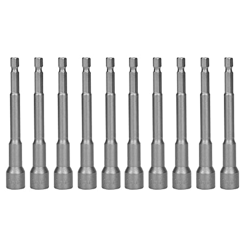 10 pcs 100 mm verlängerter magnetischer Hex -Schaft -Sockel -Nuss -Treiber -Kraftbohransatz für schmale, tiefe Fläche (10mm) von Gavigain