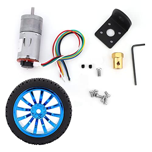 DIY -Encoder -Zahnradmotor Smart Car Roboter DC24V mit Befestigungshalterung 65 -mm -Radkit Langes Dienst Life Metal Getriebe (Speed ​​50) von Gavigain