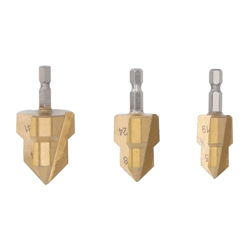 Gavigain 3-teiliges Rohrreibahlen-Bit-Set, Spiralbohrer mit Hartstahlbeschichtung für PVC-PPR-MPP-Rohre. Präzises Senken, schnelles Bohren für Klempner, Heimwerker Gavigain 3-teiliges Rohrreibahlen-Bit-Set, Spiralbohrer mit Hartstahlbeschichtung für PVC-PPR-MPP-Rohre. Präzises Senken, schnelles Bohren für Klempner, Heimwerker von Gavigain