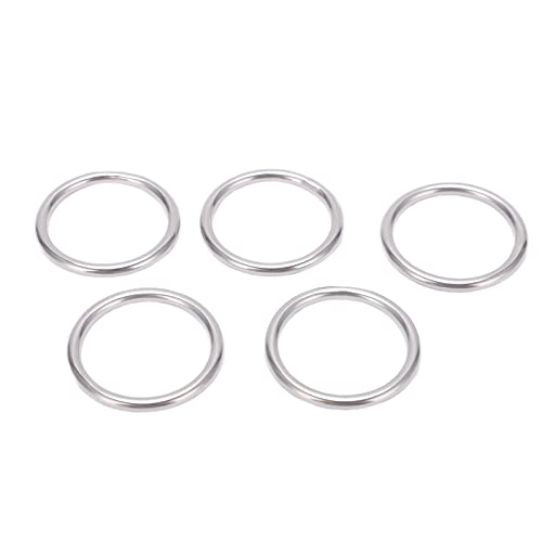 Runde O-Ringe aus Edelstahl 304, nahtlos, Mehrzweck-Schweißmetall-O-Ringe, Marine-Bootsausrüstung, Yoga-Ringe (4 * 35mm) von Gavigain