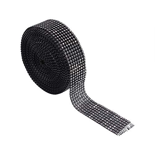 10 Yards Schwarz Funkelnde Strass-Kristallkette Zum Basteln Heiß Zuschneidbares Diamant-Mesh-Band für Hochzeitstorten, Geburtstagsdekorationen von Gavigain