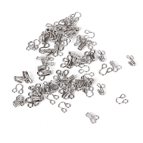 Gazechimp Set 36Pcs BH Haken + Ösen Nähen Verschluss Augen 8mm +10mm Silber Gazechimp Set 36Pcs BH Haken + Ösen Nähen Verschluss Augen 8mm +10mm Silber von Gazechimp