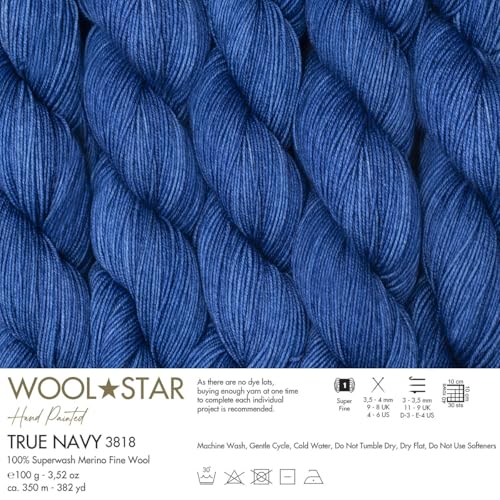 Gazzal Wool Star Handgefärbte Merinowolle zum Stricken und Häkeln (3818) von Gazzal