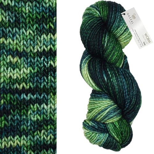 Gazzal Worm Merinowolle zum Häkeln und Striken 150g/120m (3888) von Gazzal