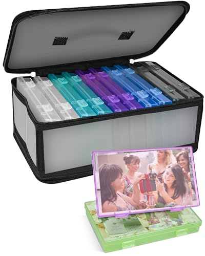 Gbivbe Foto Aufbewahrungsbox, 10 innere Fotohalter mit Deckel, Fotoboxen zur Aufbewahrung Organizer Container Case aus Kunststoff für Saatgut, Handwerk, Fotos, mit 1 Blatt Etikettensticker Gbivbe Foto Aufbewahrungsbox, 10 innere Fotohalter mit Deckel, Fotoboxen zur Aufbewahrung Organizer Container Case aus Kunststoff für Saatgut, Handwerk, Fotos, mit 1 Blatt Etikettensticker von Gbivbe
