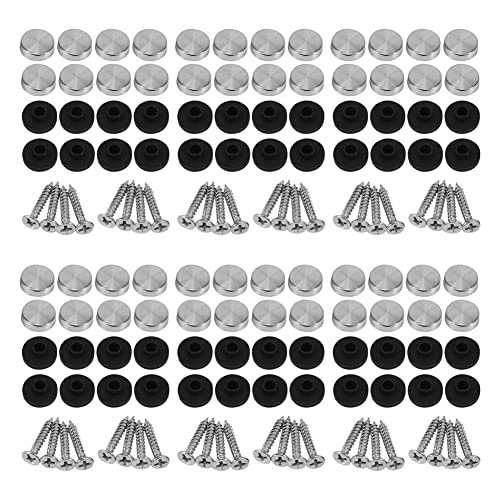 Gbloodst 48 Stück dekorative Nägel der Schraubhülse mit 14 mm Durchmesser, aus Edelstahl für Spiegel von Gbloodst