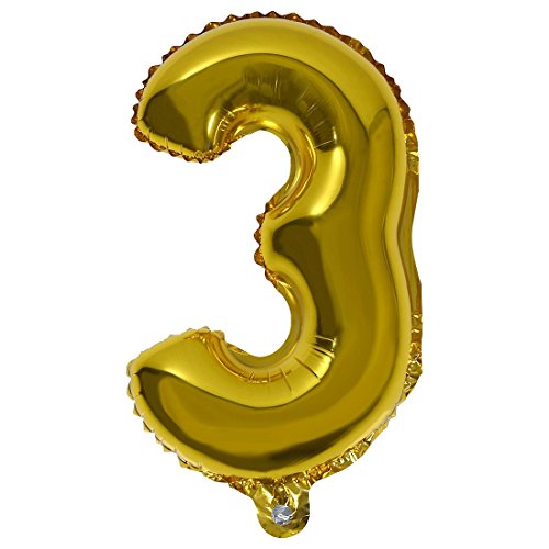 Gbloodst Fashion 40,6 cm Luftballons mit Zahlen, Silber, Dekoration für Party, Hochzeit, Geburtstag, 3 Gbloodst Fashion 40,6 cm Luftballons mit Zahlen, Silber, Dekoration für Party, Hochzeit, Geburtstag, 3 von Gbloodst