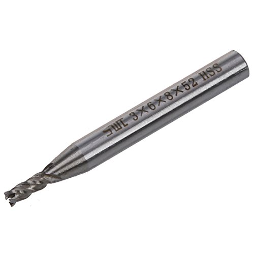 Gbloodst HSS 4 Flute 3mm x 6mm Schaft Schaftfraeser von Gbloodst