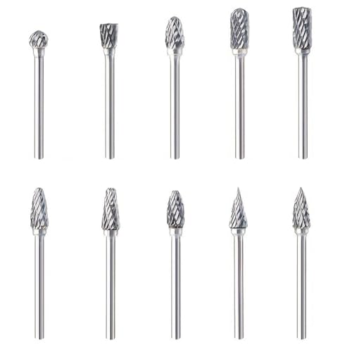 Gbloodst Hartmetall-Fräsbohrer-Set mit 10 Fräsbohrern, geeignet für Metallschweißen und Beton von Gbloodst