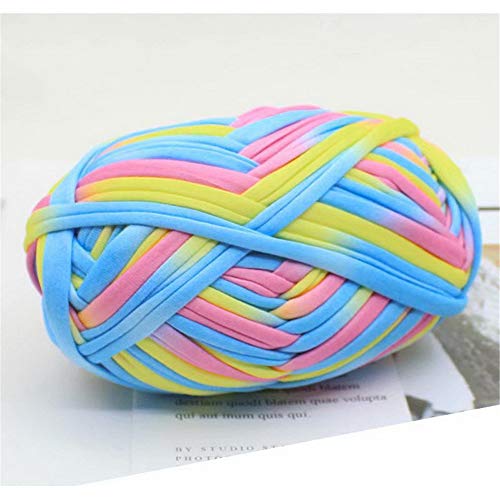 1 PCS Buntes T-Shirt Garn Strickgarn Stoff Häkelstoff für DIY Strickwaren Art.-Nr. (# 50 Pink & Gelb) von Gbrand