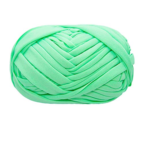T-Shirt-Garn, Strickgarn, Stoff, Häkeltuch für Sommer, Handarbeiten, Tasche, Decke, Kissen, Häkelprojekte, 100 g (#06 grün) von Eqarp