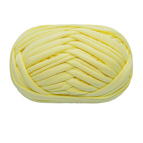 T-Shirt Garn Strickgarn Stoff Häkeln Stoff für Sommer Handarbeiten Tasche Decke Kissen Häkeln Projekte 100 g (# 16 Hellgelb) von Eqarp