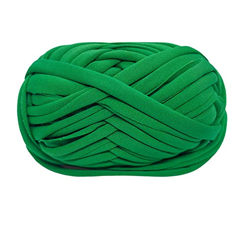 T-Shirt Garn Strickgarn Stoff Häkelstoff für Summer Hand DIY Tasche Decke Kissen Häkelprojekte 100g (# 30 Dunkelgrün) von Eqarp