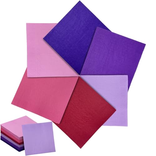 Gcardist 120 Stück Rosa Lila Cocktail-Servietten in 6 Farben, 12.7 * 12.7cm Einweg-Getränkeservietten aus Papier für Cocktail, Abendessen,Geburtstagsparty Dessert Wein Papierservietten(5 * 5 inch) Gcardist 120 Stück Rosa Lila Cocktail-Servietten in 6 Farben, 12.7 * 12.7cm Einweg-Getränkeservietten aus Papier für Cocktail, Abendessen,Geburtstagsparty Dessert Wein Papierservietten(5 * 5 inch) von Gcardist