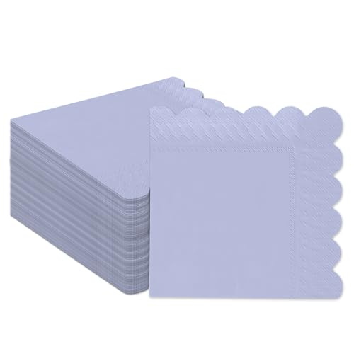 Gcardist Jadewein Lila Cocktail Dinner Servietten 5x5inch Einweggetränk, Hochzeit, Geburtstagsfeier Dessert Welle Papierservietten (120 Count) von Gcardist