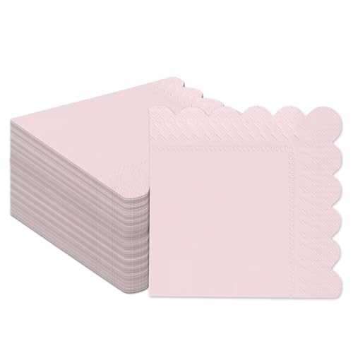 Gcardist Rosa Grapefruit Cocktail Dinner Servietten 5x5inch Einweggetränk, Hochzeit, Geburtstagsfeier Dessert Welle Papierservietten (120 Count) von Gcardist