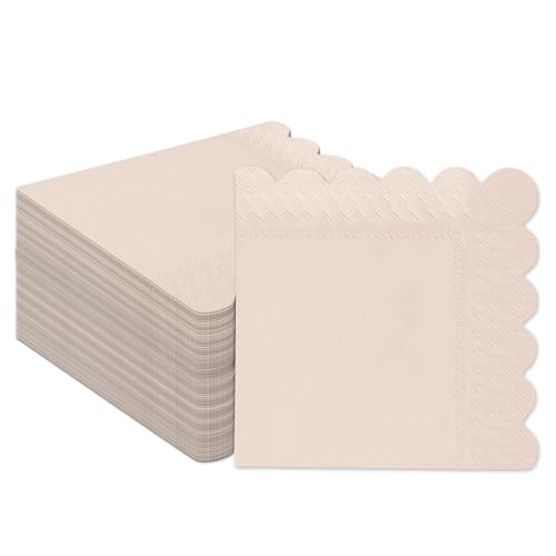 Gcardist Zimt Rosa Cocktail Dinner Servietten 5x5inch Einweggetränk, Hochzeit, Geburtstagsfeier Dessert Welle Papierservietten (120 Stück) von Gcardist