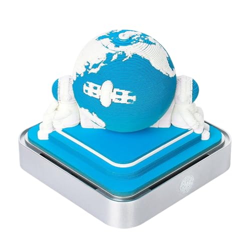 3 D ar t Kalender Notizblock, Augenfänger, 9,8x9.8x8,5 cm, Papierschnitznotepad, lustiges 3D-Memo-Pad, dekorativ für Bücherregal-Ornament, Büro und Arbeitsplatz von Gcerfby