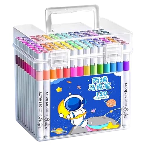 Marker -Stift, Markerstifte mit Doppelspitzen, schnelle Trocknen -Malvorlagen, 1,6x13 cm, einfach zu bedienen, tragbar zum Skizzieren von Zeichnungen Kunsthandwerk Scrapbooking School Klassenzimmer Marker -Stift, Markerstifte mit Doppelspitzen, schnelle Trocknen -Malvorlagen, 1,6x13 cm, einfach zu bedienen, tragbar zum Skizzieren von Zeichnungen Kunsthandwerk Scrapbooking School Klassenzimmer von Gcerfby
