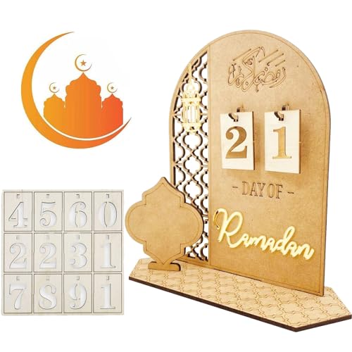 Gcffom Ramadan Kalender, 30 Tage Bis Ramadan Countdown Kalender, Ramadan Kalender aus Holz, Eid Mubarak Adventskalender, DIY Ramadan Deko für Zuhause, Islamische Geschenke Gcffom Ramadan Kalender, 30 Tage Bis Ramadan Countdown Kalender, Ramadan Kalender aus Holz, Eid Mubarak Adventskalender, DIY Ramadan Deko für Zuhause, Islamische Geschenke von Gcffom