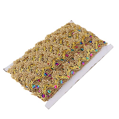 Gcljlmy 14YDS Wundere Gold Pailletten Band Spitze Crafts DIY schneidern Hochzeitsdekor, Gold, 13m Gcljlmy 14YDS Wundere Gold Pailletten Band Spitze Crafts DIY schneidern Hochzeitsdekor, Gold, 13m von Gcljlmy
