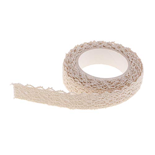 Gcljlmy 2 Yards dekorative Selbstklebende Spitze Klebeband Spitzenband Masking Tape für Geschenke (Beige) von Gcljlmy