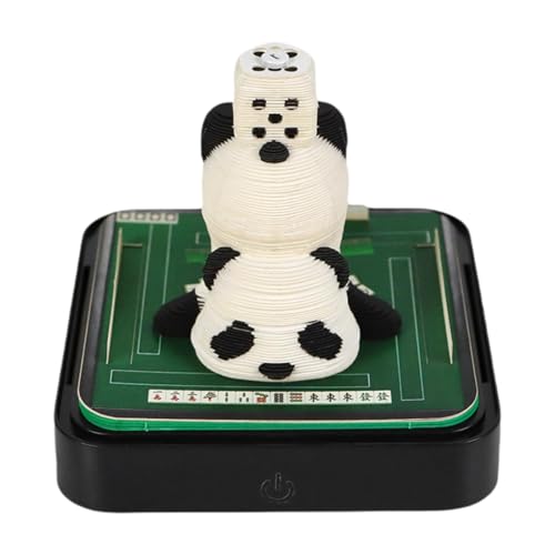 Gcljlmy 2025 Schreibtischkalender Haftnotizen Papierschnitzkunst Zeitmesser Kalender Panda DIY Notizen Notizblock für Home Desk Desktop Dekoration (D) von Gcljlmy